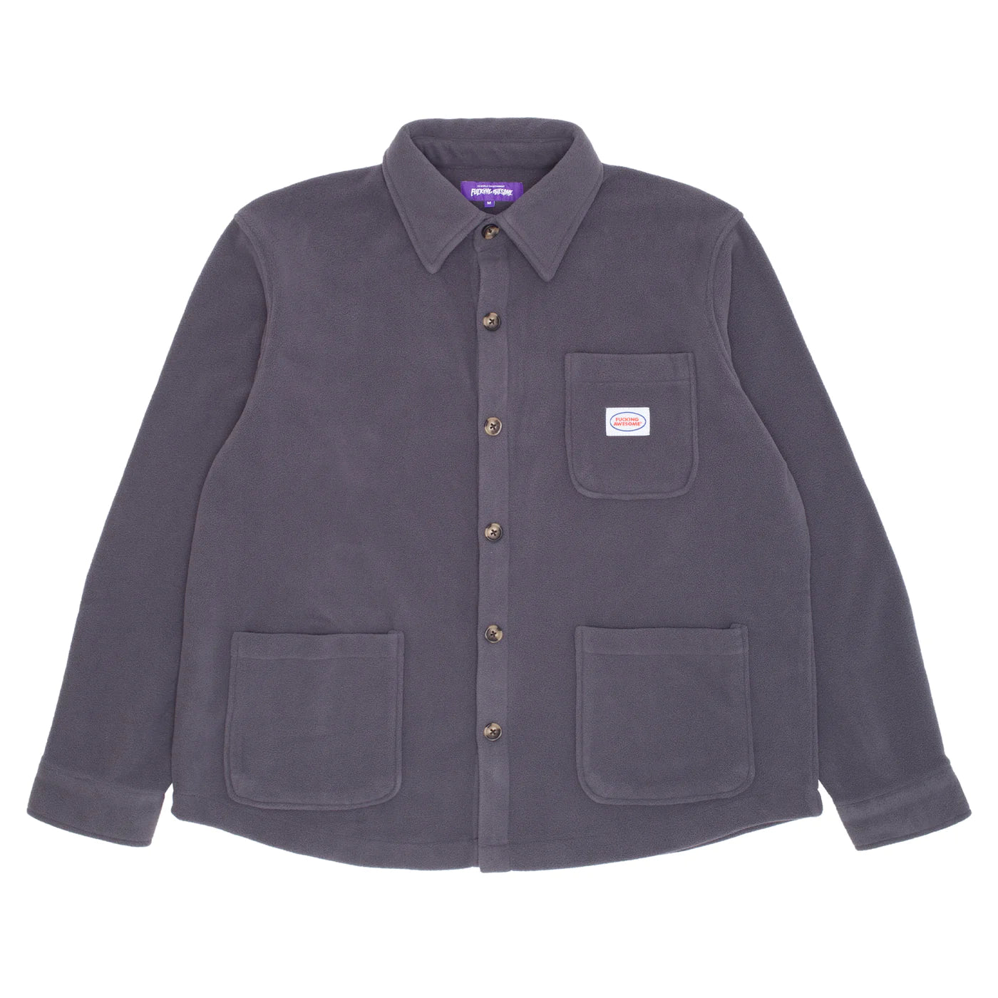 FA Polar Fleece Overshirt Charcoal My Favorite Things