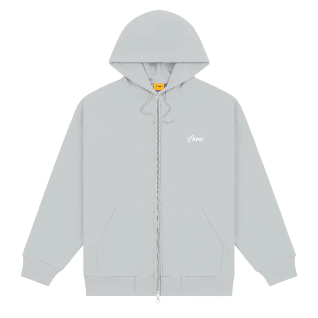 Dime - Cursive Zip Hoodie Stone Silver – My Favorite Things