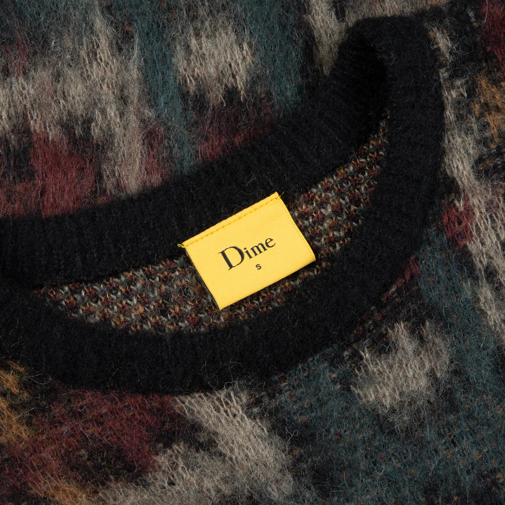 【Dime】チェック柄 モヘア ニット PLAID MOHAIR KNIT Dime Plaid Mohair Knit / Purple (ダイム モヘア ニット